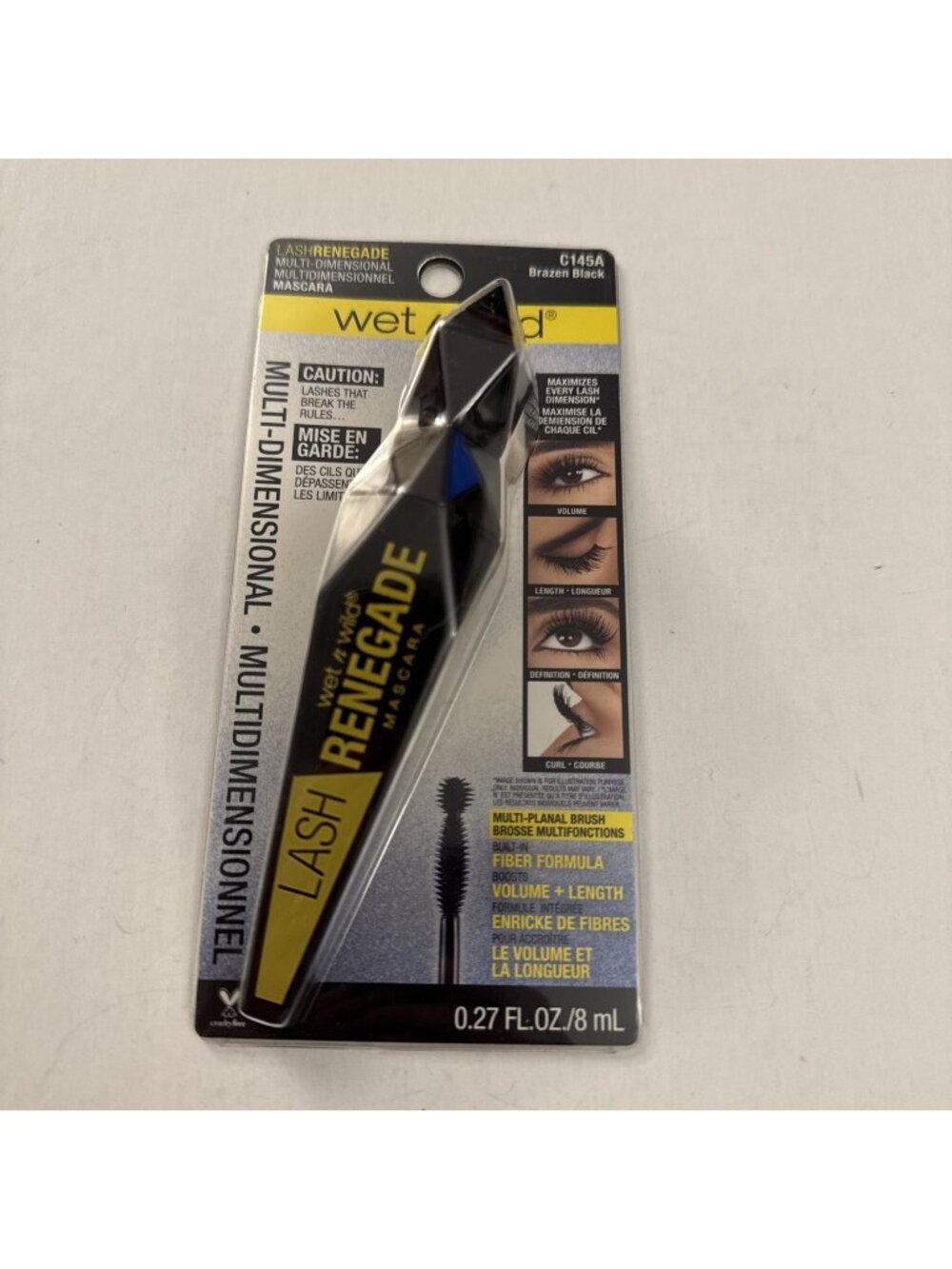 Wet N Wild Lash Renegade Mascara #135A Brazen Black New C16